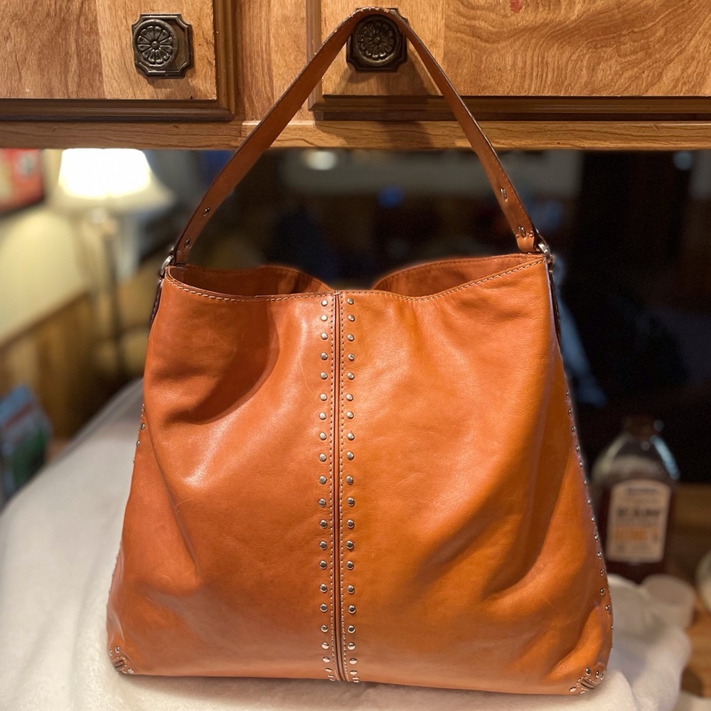 Michael Kors Astor Studded Shoulder Handbag USED